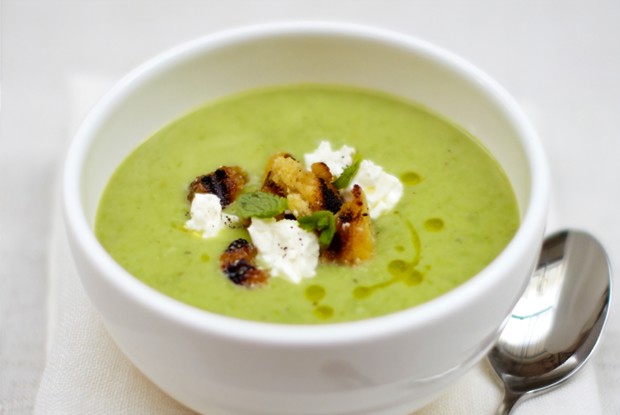 Суп из свежего гороха с 3 вариантами заправки