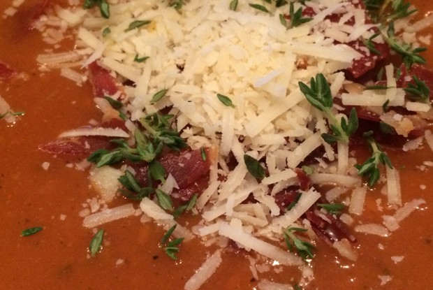 Суп из запеченных овощей с нутом