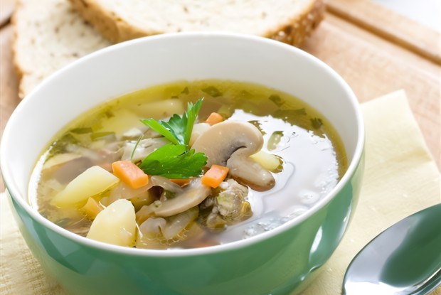 Суп картофельный со свежими грибами