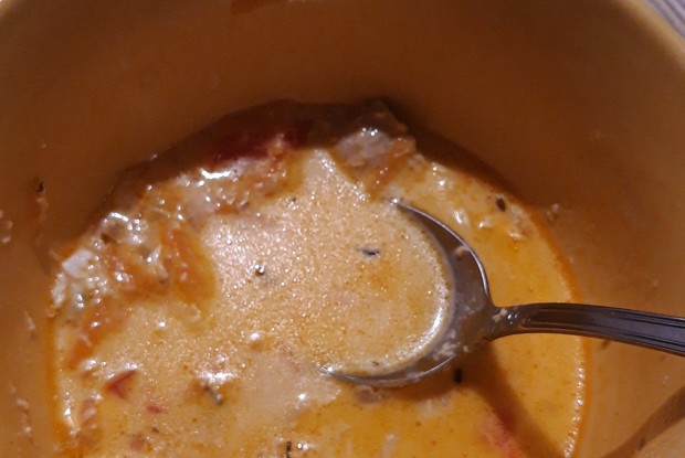 Суп куриный с лапшой и плавленым сырком