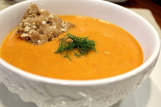 Суп-пюре из баклажанов со сливками