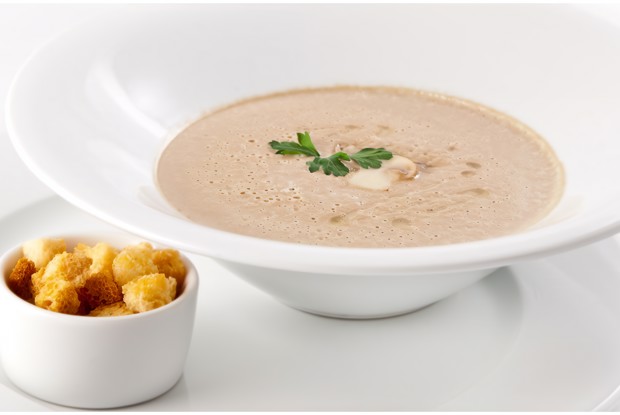 Суп пюре из грибов с кусочками картошки