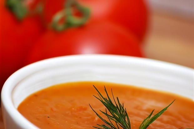 Суп-пюре из помидоров с рисом