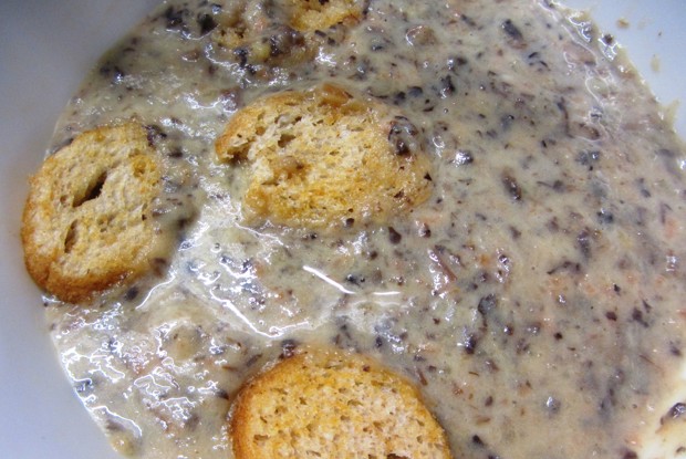 Суп-пюре из шампиньонов