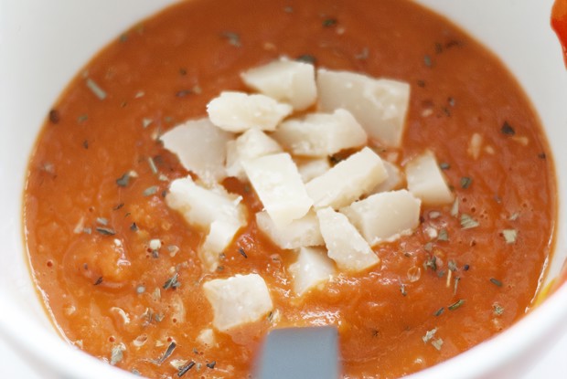 Суп-пюре из запеченных томатов