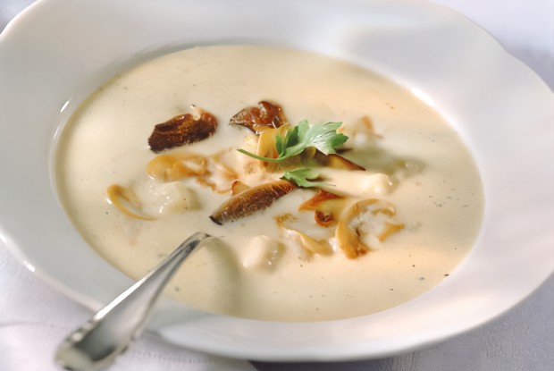 Суп-пюре по-милански с шампиньонами