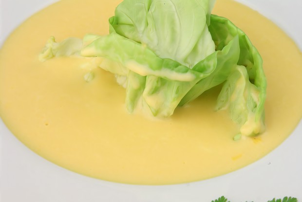 Суп-пюре из тыквы с латуком