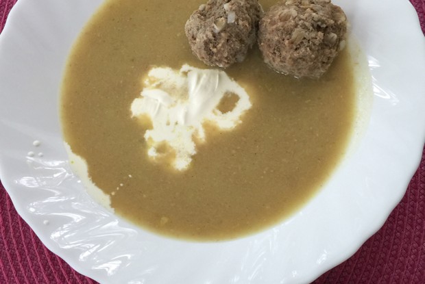 Суп-пюре с фрикадельками