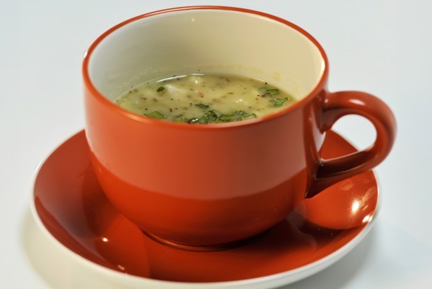 Суп-пюре со свиными ушками