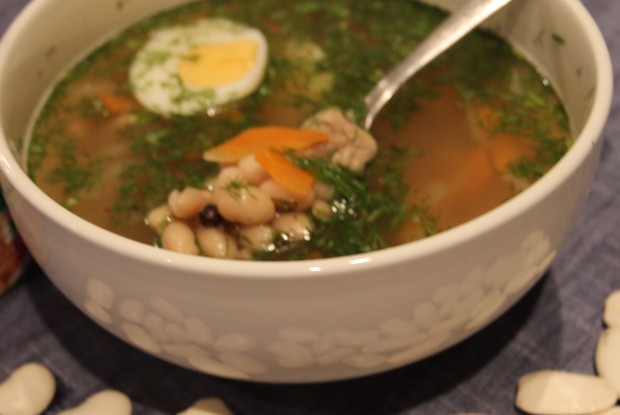 Суп с белой фасолью