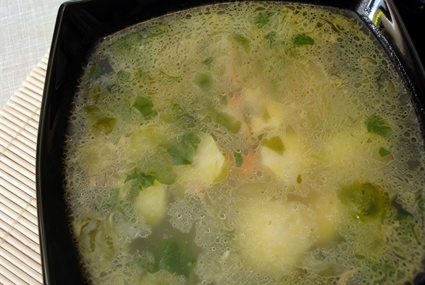 Суп с брюссельской капустой