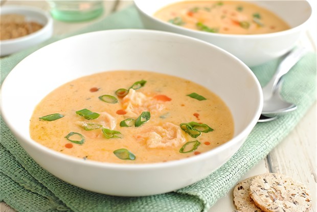 Суп с креветками и сельдереем