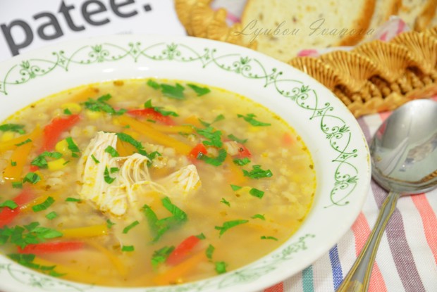 Суп с кукурузой и сладким перцем