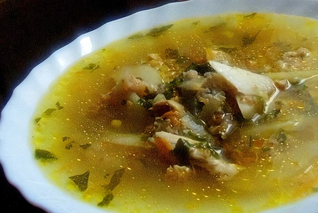 Суп с курицей и пшеничной крупой