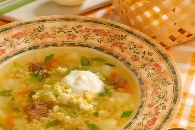 Суп с пшеном по-деревенски