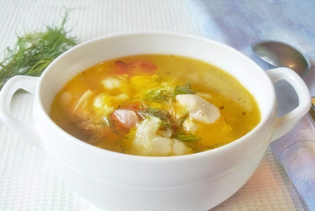 Суп с репой на курином бульоне