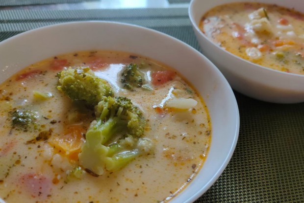 Суп сливочный с овощами