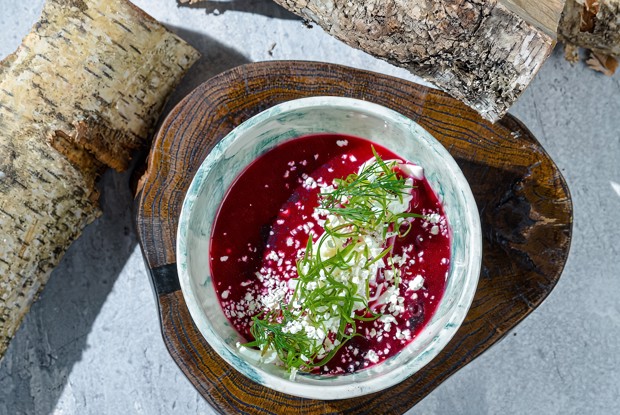 Свекольник c копченой сметаной