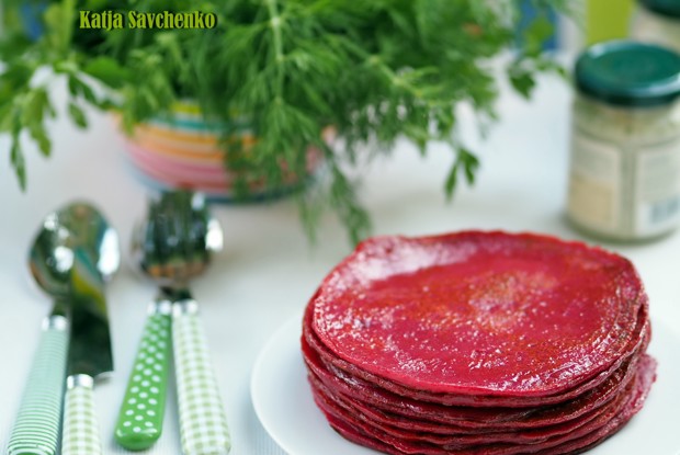Свекольные блины на кефире