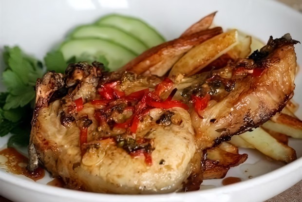 Свиная корейка в имбирном маринаде