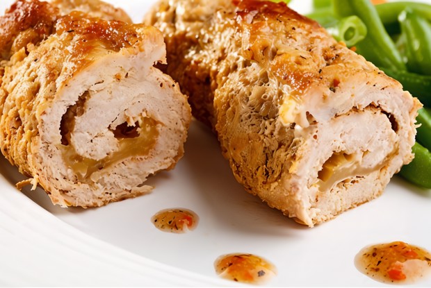 Свинина, фаршированная грушами