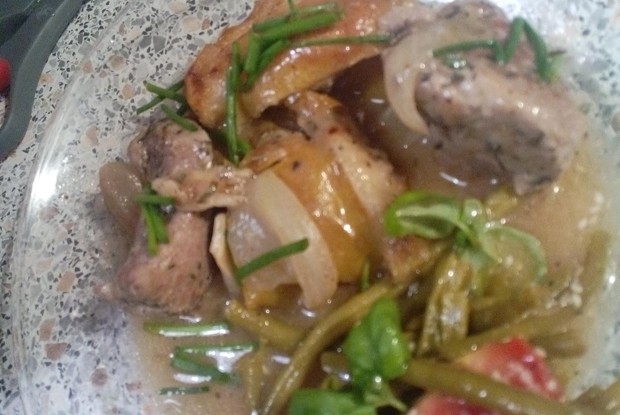 Свинина с грушей и шалотом