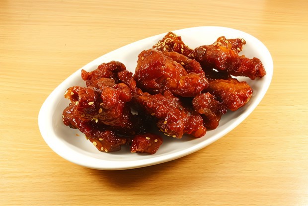 Свинина в кисло-сладком соусе с овощами