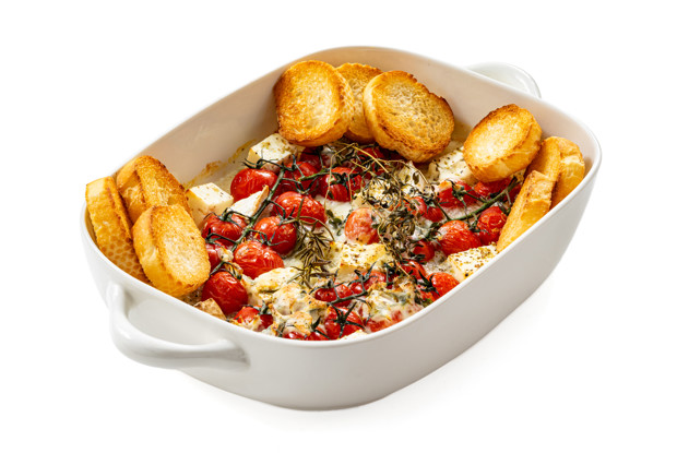 Сыр с помидорами в духовке