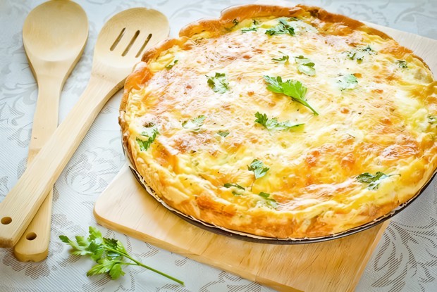 Сырный пирог с курицей