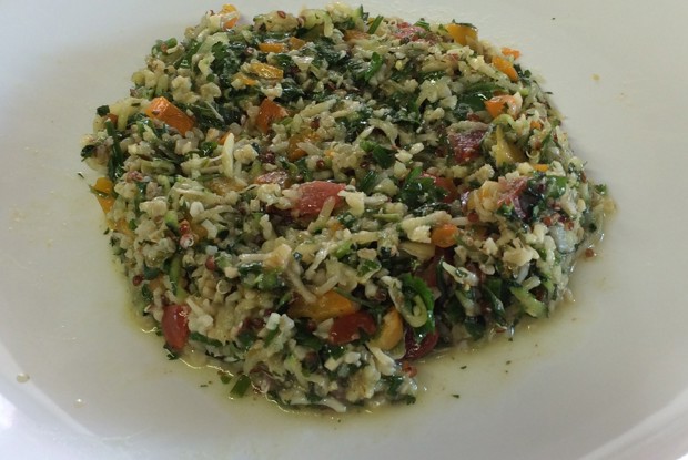 Табуле с крабовым мясом и фенхелем