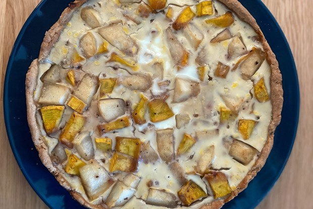 Тарт с тыквой и дыней