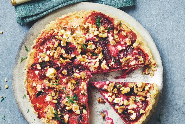 Тарт со свеклой, фенхелем и укропом