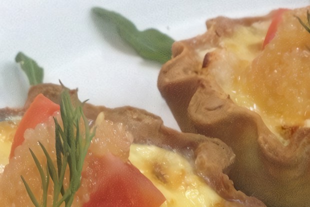 Тарталетки с морепродуктами и щучьей икрой