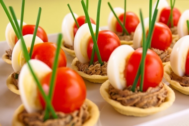 Тарталетки с печеночным муссом