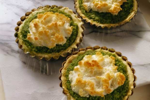 Тарталетки со шпинатом и пармезаном