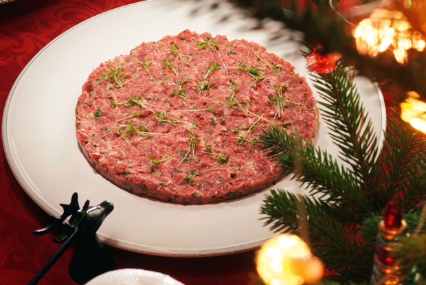 Тартар из говядины с кимчи