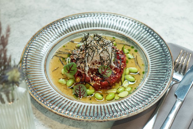 Тартар из вяленого арбуза