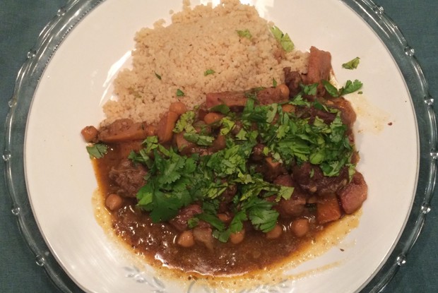 Тажин из баранины с айвой