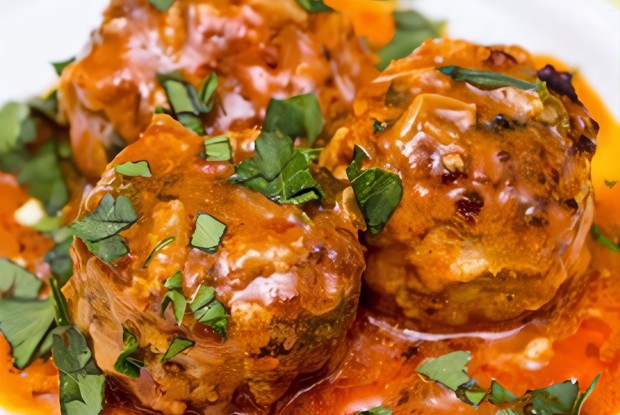 Тефтели в томатно-сливочном соусе