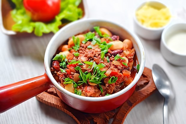 Техасское чили с говядиной и бобовыми