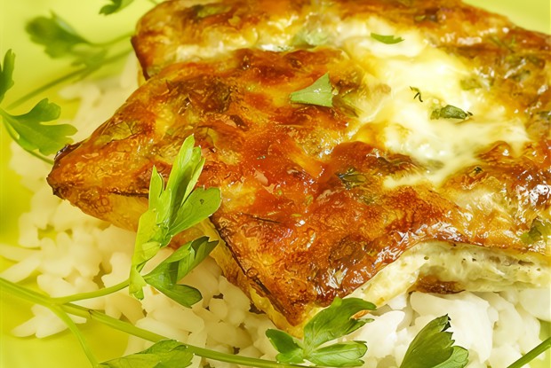 Телятина в омлете