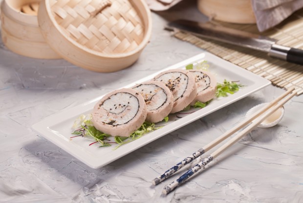 Террин из белой и красной рыбы