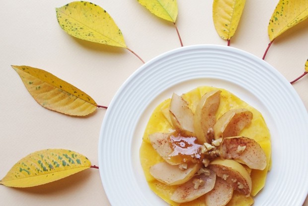 Тыква, запеченная с яблоками