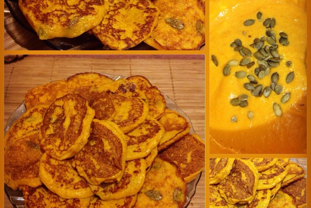 Тыквенные оладьи с отрубями и семечками