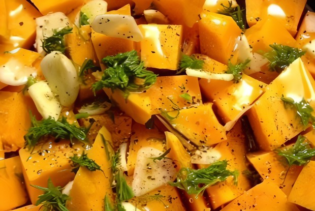 Тыквенные палочки с чесноком