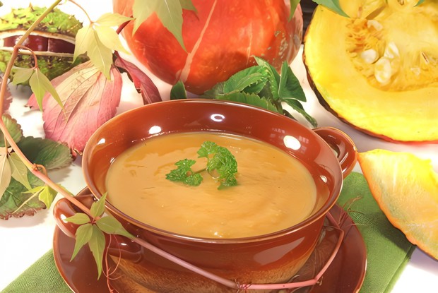 Тыквенный суп-пюре с яблоками
