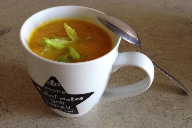 Тыквенный суп пюре с кокосовым молоком и кокосовым маслом