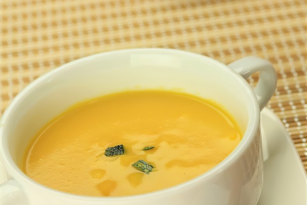 Тыквенный суп-пюре с мандариновым соком