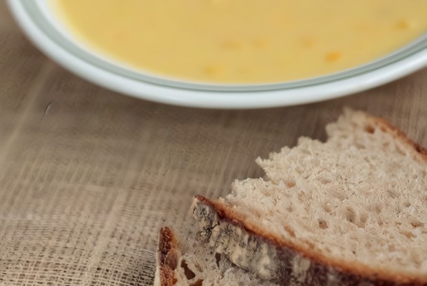 Тыквенный суп с поджаренной сладкой кукурузой