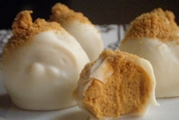 Тыквенно-сливочные трюфели в белом шоколаде